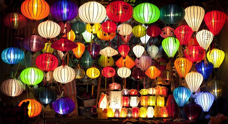 ĐÈN LỒNG HỘI AN - Lồng đèn Hội An họa tiết